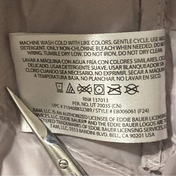 NWT Eddie Bauer Women's size XXL Puffer down Packable 650 fill jacket in lilac - Picture 6 of 6